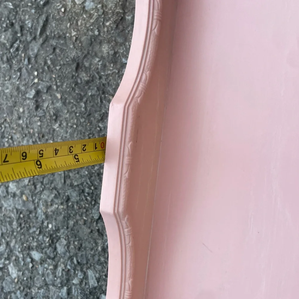 Vtg Salmon Pink Tone Syroco Style Wall Display Shelf, Homco Home Interiors